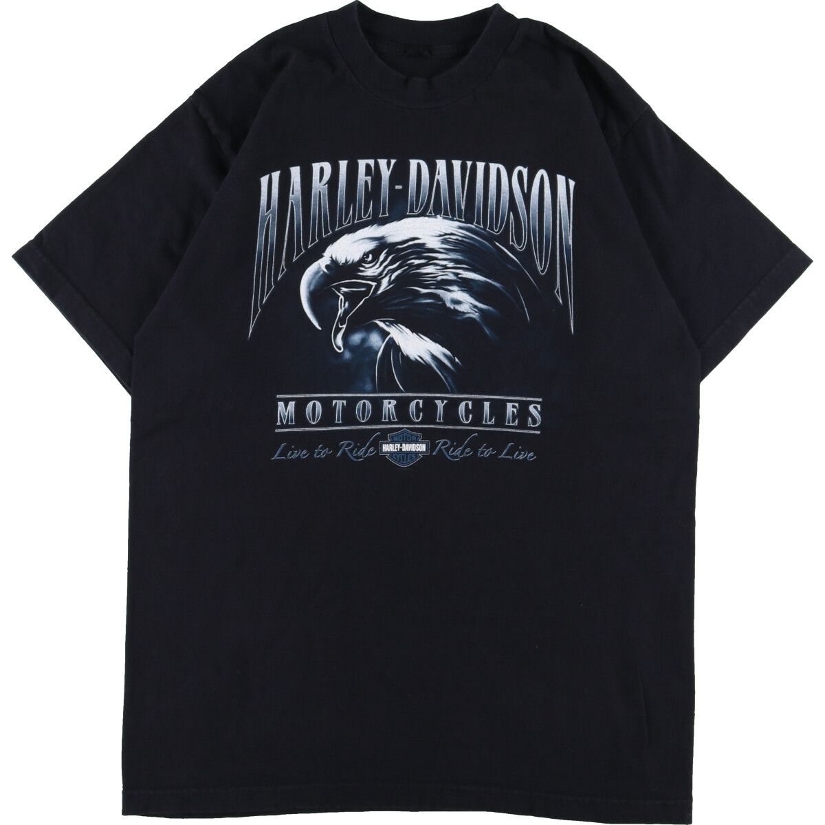 古着 ハーレーダビッドソン Harley-Davidson 鷲柄 イーグル柄 両面 