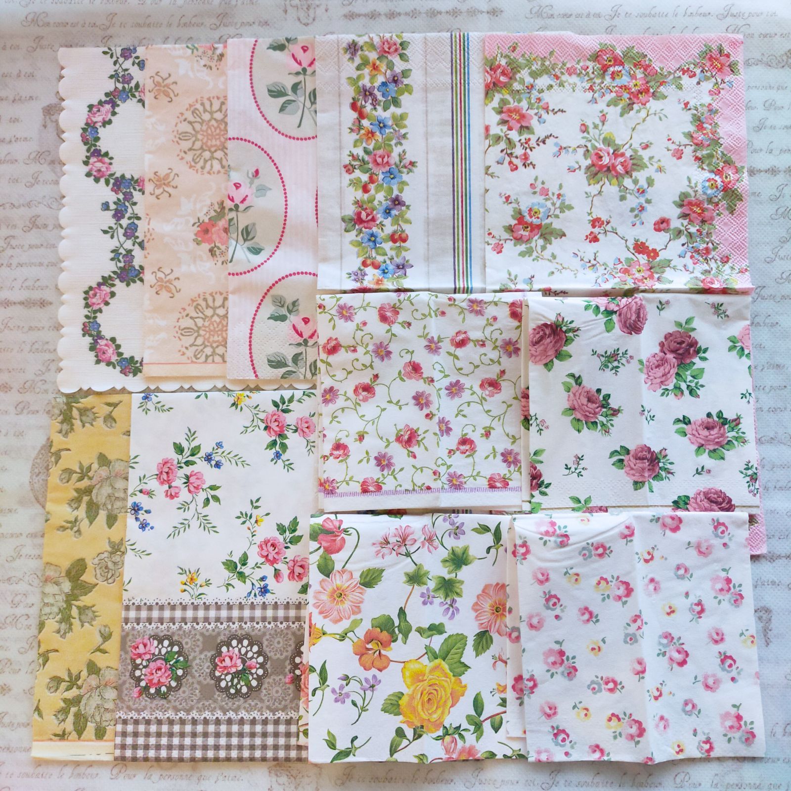 ペーパーナプキン　デコパージュ　11枚 11枚×2セット デコパージュ ペーパーナプキン - メルカリ