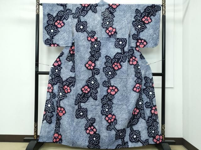 平和屋着物 上 夏物 浴衣 有松鳴海絞り 草花文 綿 CZAA3621s5