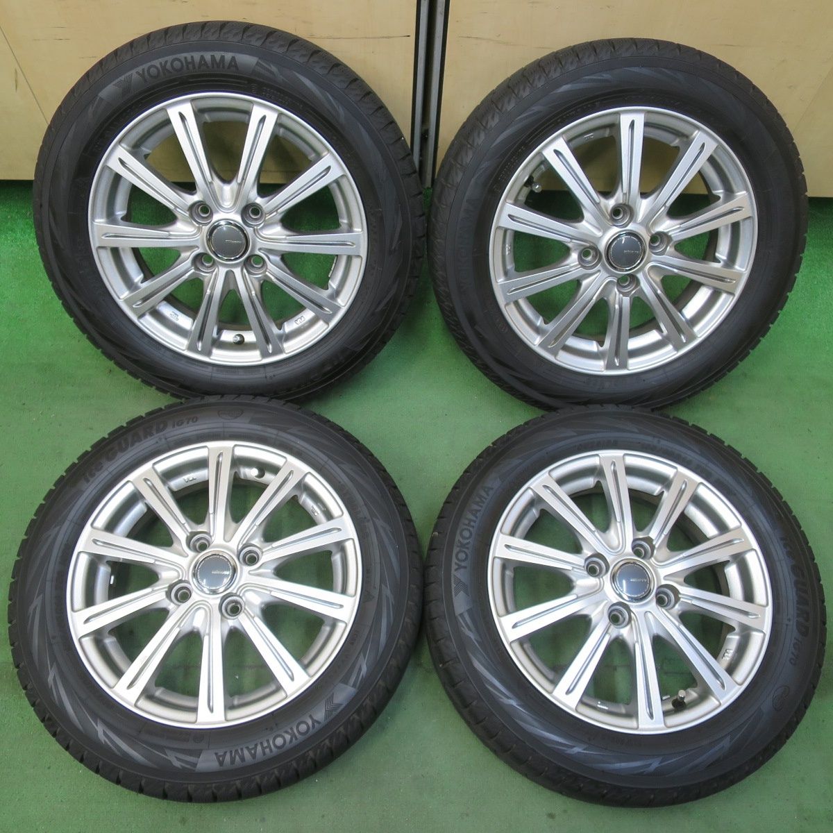 バリ溝 22年 キレイ 8.5分 スタッドレス 155 65R14 ヨコハマ アイスガード iG70 MiLLOUS ミルアス 14インチ PCD100 4H 5100202イス