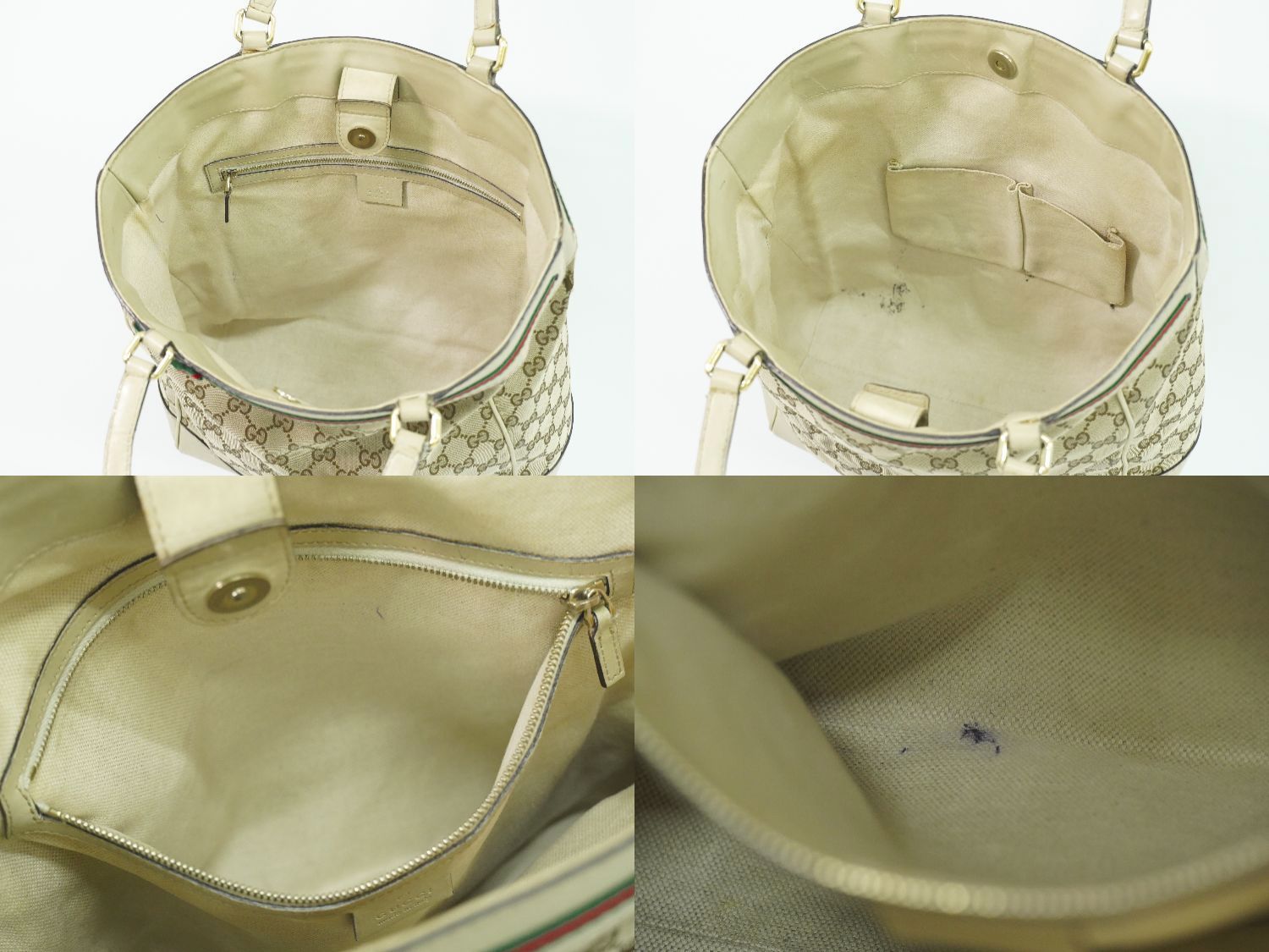 本物 グッチ GUCCI シェリーライン GGキャンバス トートバッグ