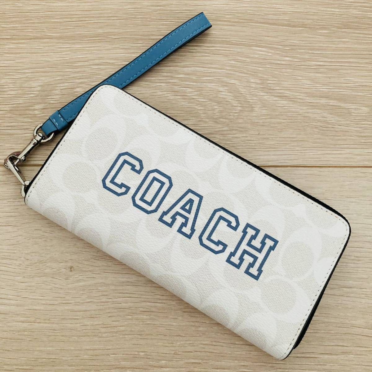 COACH コーチ シグネチャー アコーディオン ジップアラウンド CB856-