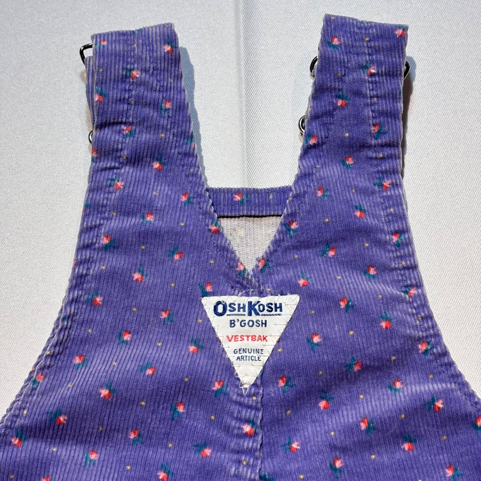 OSHKOSH オシュコシュ made in USA Vintage キッズ オーバーオール コーデュロイ 花柄 ガールズ 女の子 STEELWINDOWSANDDOORS_COM