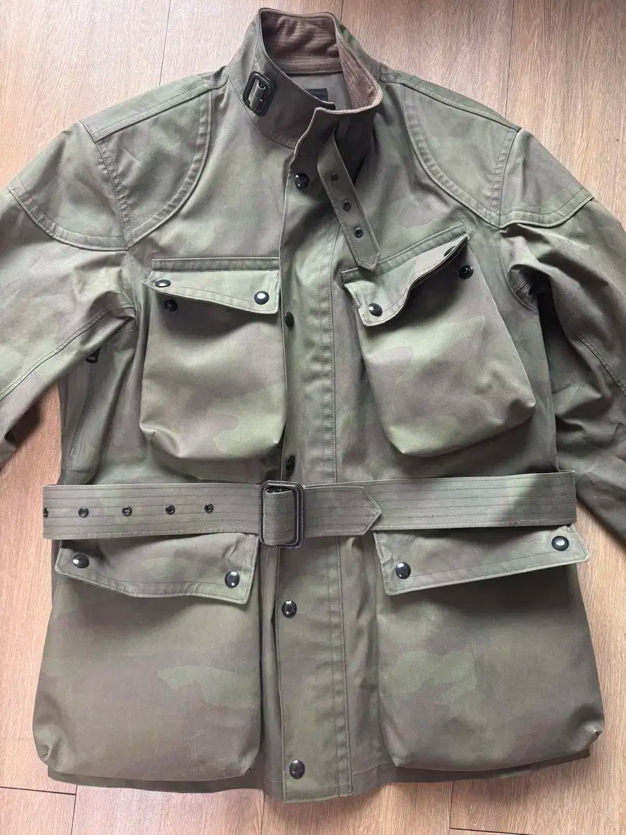 ダブルアールエル RRL カモフラ ベルト付き ジャケット S サイズ 防水