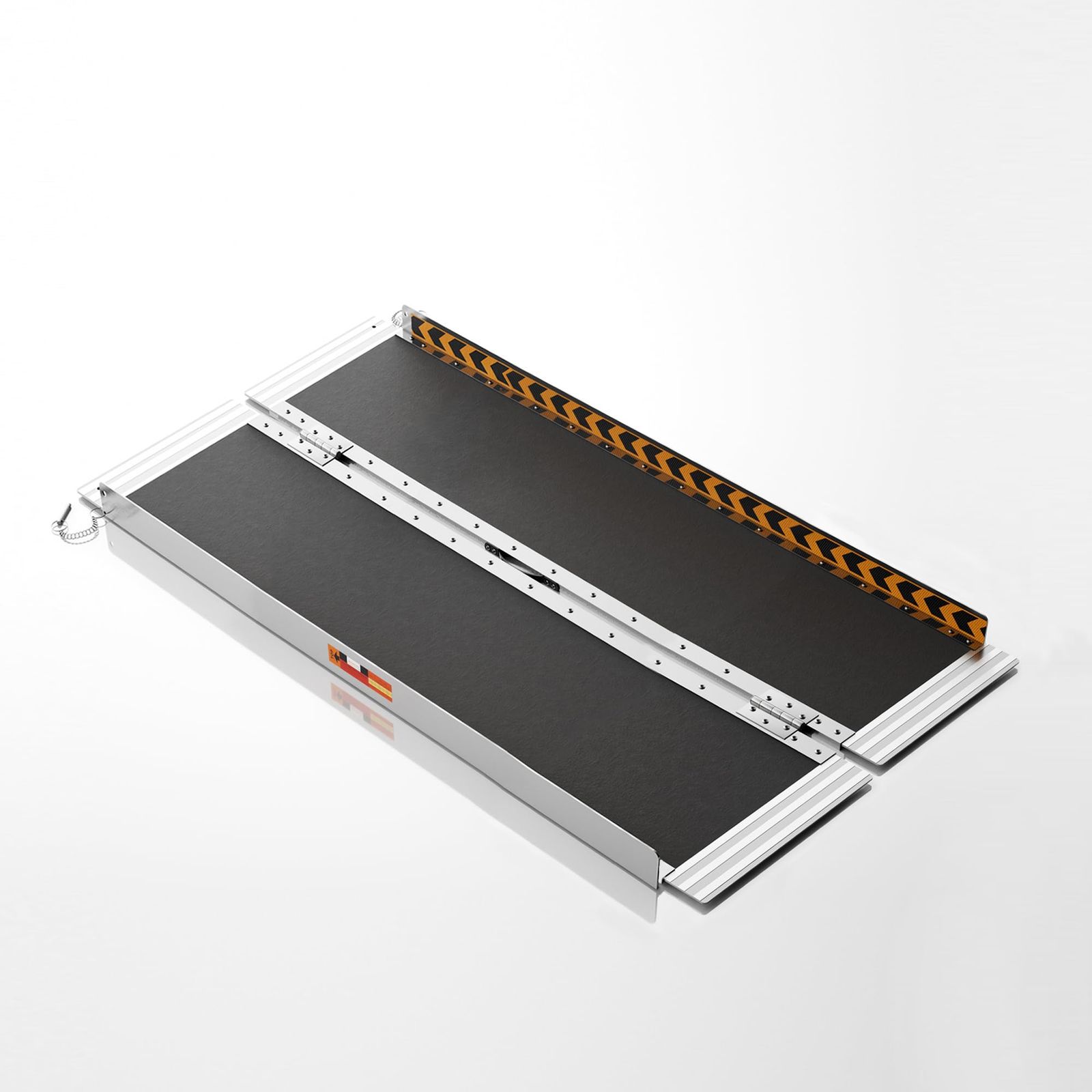 gardhom 車椅子 用 スロープ 長さ122CM 幅73CM 荷重363KG 折り畳み アルミスロープ 軽量 取っ手付き 携帯便利 滑り止め 室内外 玄関 階段 段差解消 台車用 家庭介護用