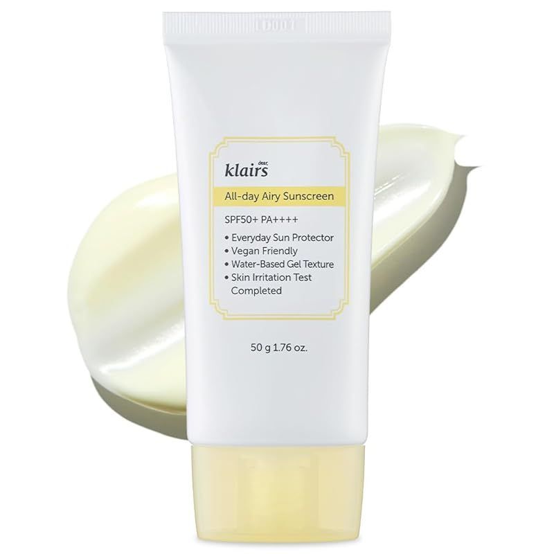 クレアス(klairs) All-day エアリーサンスクリーン SPF50+PA+++ 50g UVケア 日焼け止め 日焼け止め for women Sunscreen 韓国コスメ 顔用日焼け止め 敏感肌 体用 普通肌 乾燥肌 敏感肌