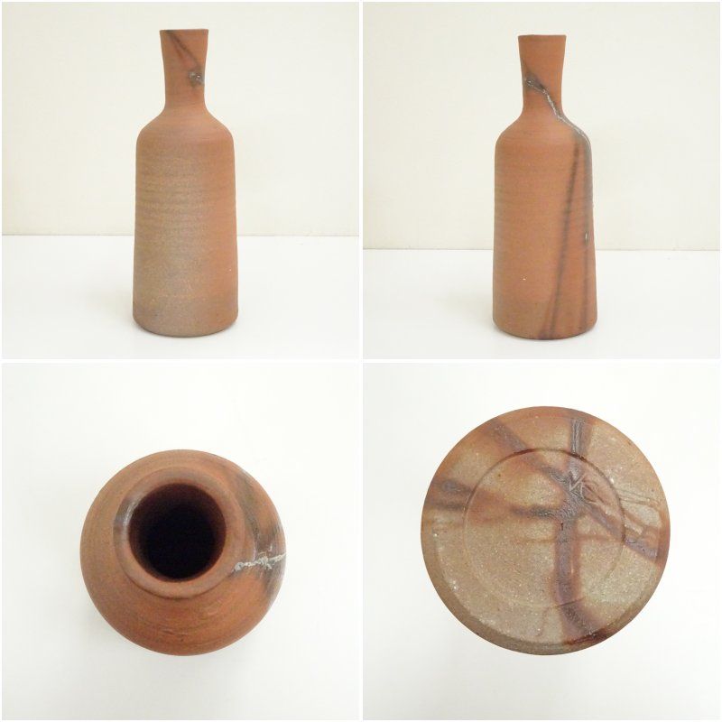 備前焼 山本出造 一輪花入（共箱） 花入れ 茶道 茶道具 花瓶