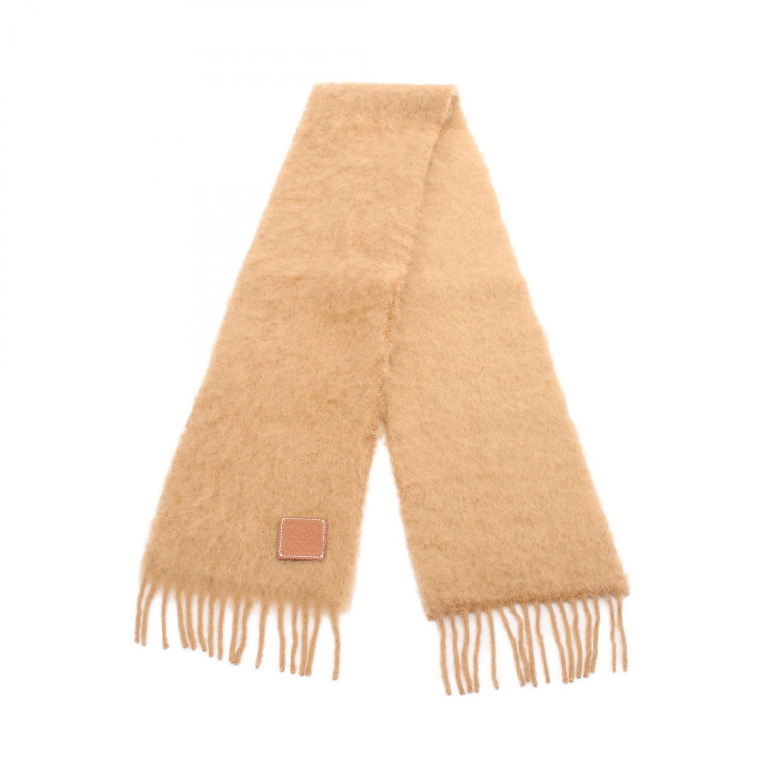 ロエベ アナグラム カシミヤ マフラー ブラウン LOEWE アナグラム スカーフ (ウール&カシミヤ) 40cm x 180cm