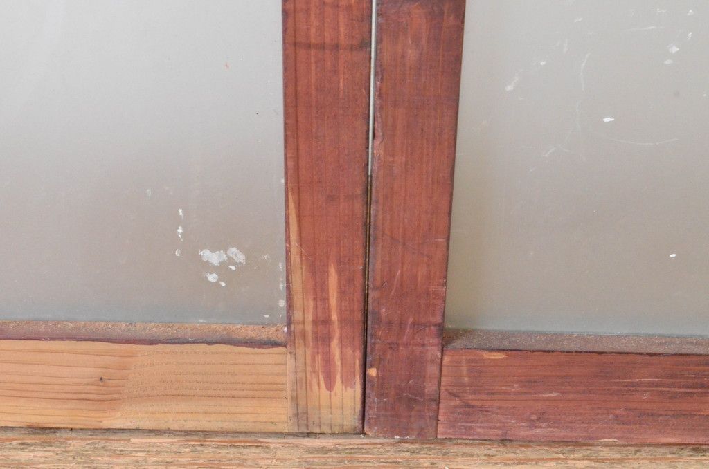  現状販売 ガラス窓 セット アンティーク建具 縦型 レトロ 引き戸 ガラス戸 4～7営業日前後で発送 修理加工希望の方3ヶ月程で発送 R-064981 洗面ボウル サッシ 窓 住宅設備