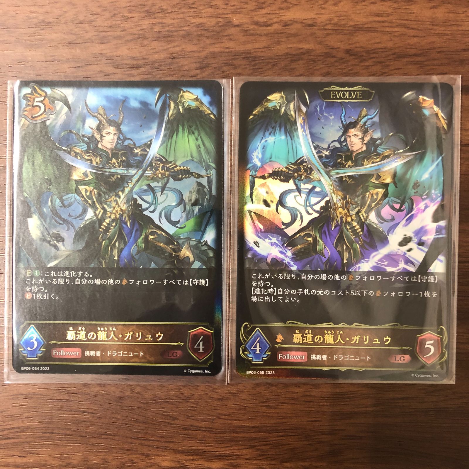 覇道の龍人 ガリュウ LG 進化前 進化後 各1枚 BP06-054 BP06-055