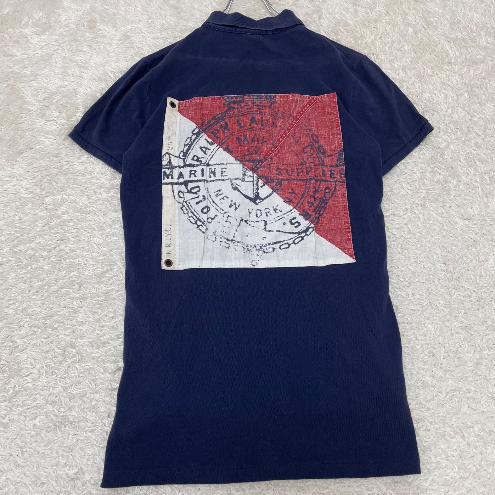 POLO RALPH LAUREN　フルジップ　刺繍ロゴ　星条旗　未使用 Polo Ralph Lauren ポロ ラルフローレン ジップスウェット