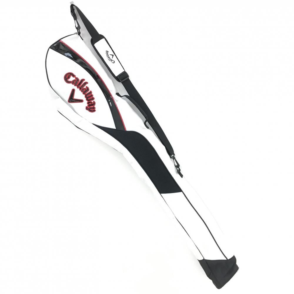 キャロウェイ クラブケース 白×黒 ショルダーストラップ付 ゴルフ Callaway