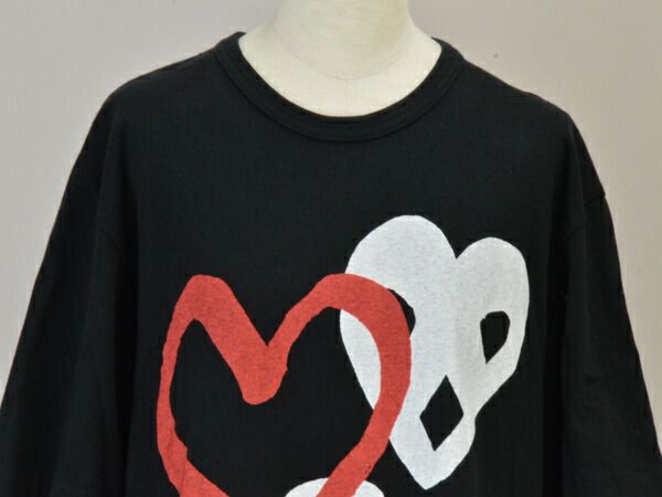 コムデギャルソン BLACK COMME des GARCONS Tシャツ/カットソー ハート XLサイズ ブラック レディース j_p F-S4485