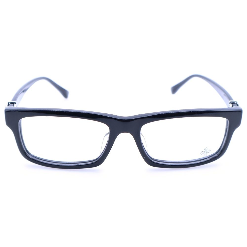 CHROME HEARTS クロムハーツ BEEF TOMATO-A ホースシューテンプル スクウェアアイウェア 眼鏡 ブラック