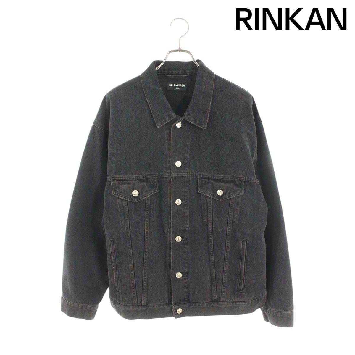 バレンシアガ  22SS  678354 TIWA2 スプレーペイントBBロゴデニムジャケット メンズ XS