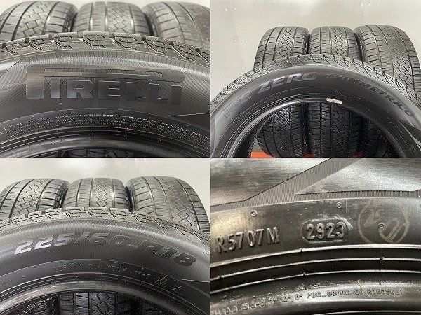 PIRELLI ICE ZERO ASIMMETRICO 225 60R18 18インチ スタッドレス 4本 23年製 バリ溝 ハリアー エクストレイル CX-5 レクサスNX等 STI014 TRITUETUBI_COM