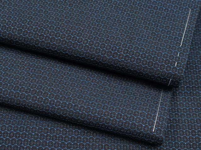 平和屋着物 上 男性 紬 キングサイズ 100亀甲 総詰め 濃紺地 ♥ CYAA3446s5