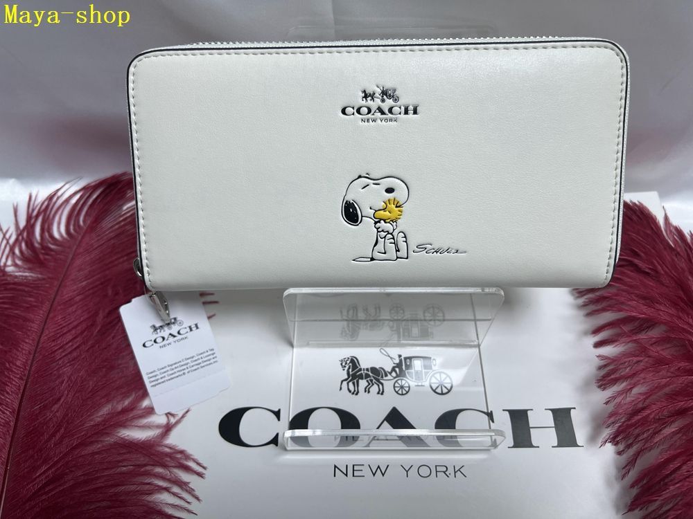 コーチ コーチ COACH 長財布 財布 スヌーピー コラボ  COACH PEANUTS  スヌーピー プレゼント 父の日母の日ギフト 贈り物 サプライズ 長財布 レディース ファッション 新品未使用 ブランド A102 F53773 4G6QD