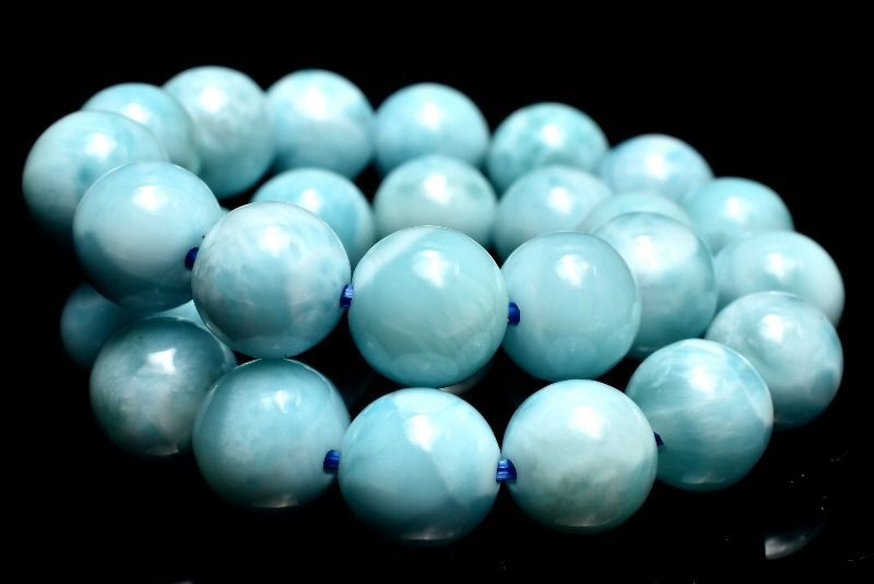 １点物 AA カリブ海の宝石 ラリマー 7.5mm ブレスレット パワーストーン 天然石 _MA9523 NEXPOTALLINN_EU