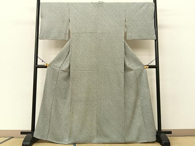 平和屋着物□上質な小紋 総絞り 幾何学文様 やまと誂製 正絹