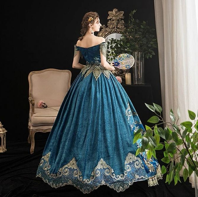 楽天市場】ドレス レディース ロングドレス ロココ 貴族ドレス 中世