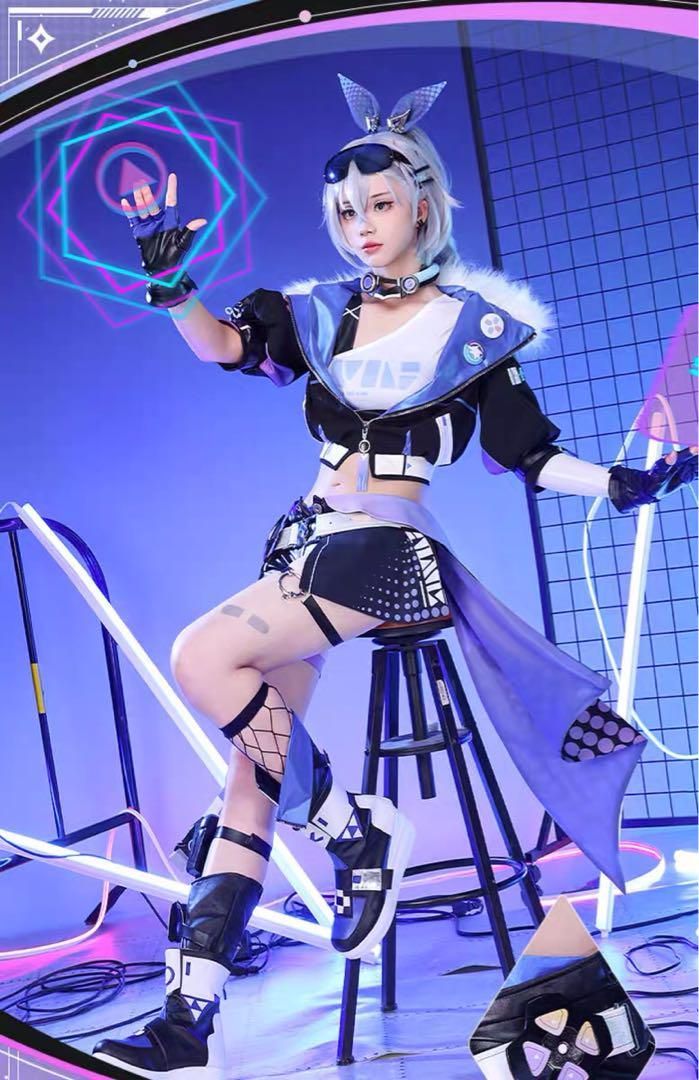 三分妄想 崩壊スターレイル 崩スタ 銀狼 コスプレ 衣装 ウィッグ靴武器追加可