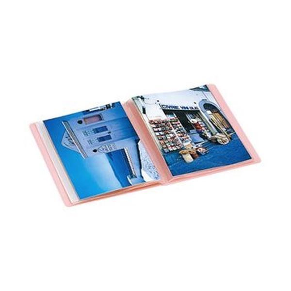 まとめ コクヨ ポストカードホルダー キャリーオール 固定式 ミニタイプ A6タテ 40枚収容 ピンク ハセ-6P 1セット 10冊 ×5セット