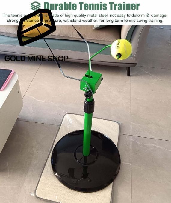テニストレーニング器具の高さ調整