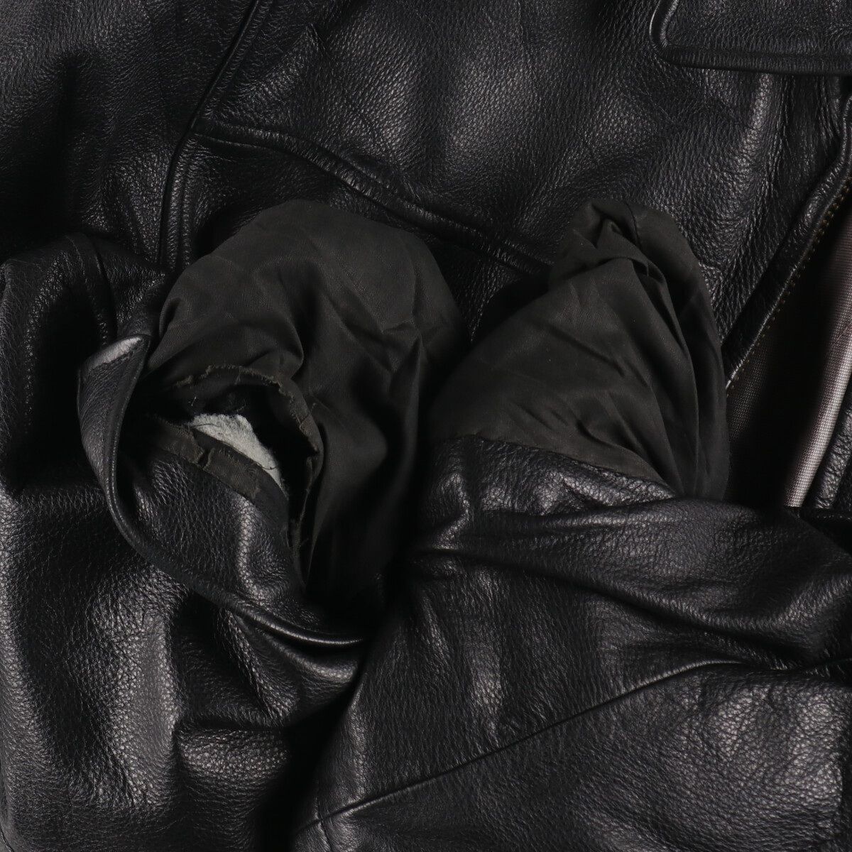 古着 ペリーエリス PERRY ELLIS PORTFOLIO レザーブルゾンタイプ