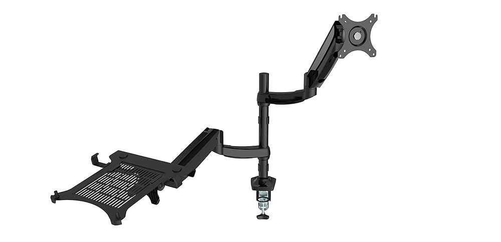 グリーンハウス 液晶ディスプレイ ノートパソコン用アーム ガススプリング式 GH-AMNB