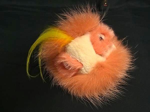 □極美品□ FENDI フェンディ バッグバグズ モンスター ファー×レザー