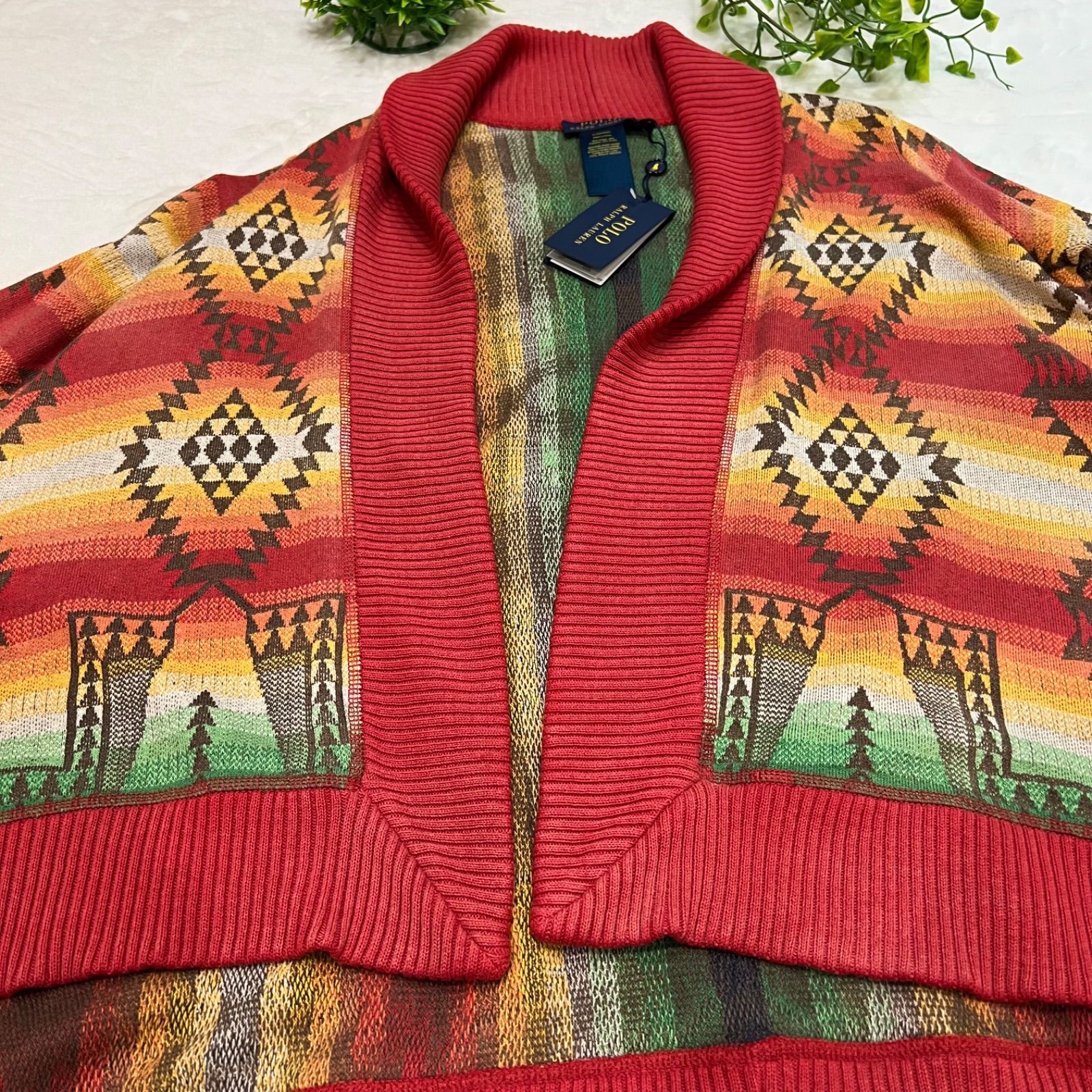 新品、希少品】ポロラルフローレン ネイティブ柄 カーディガン