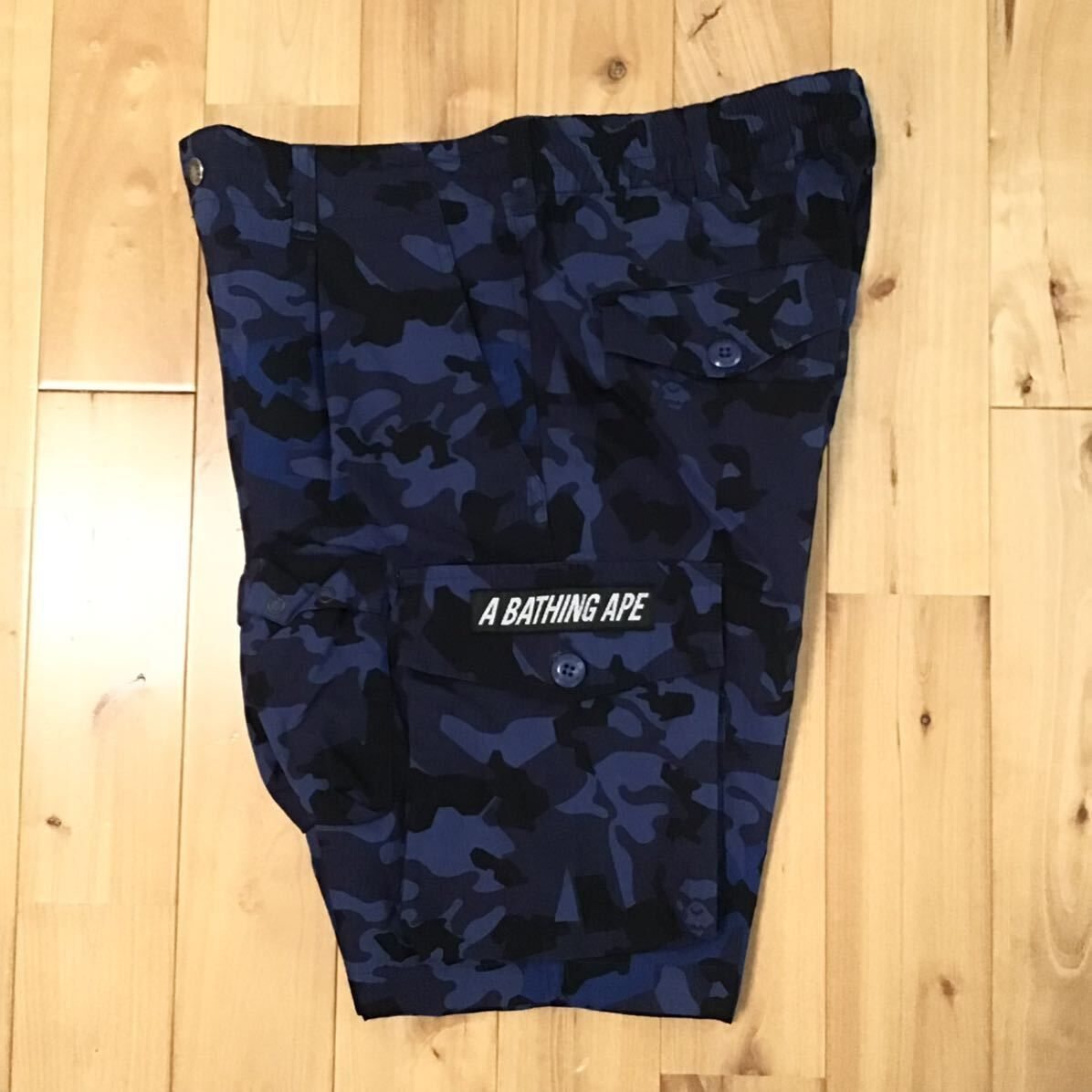 BAPE SAND camo カーゴ ハーフパンツ Mサイズ ネイビー a