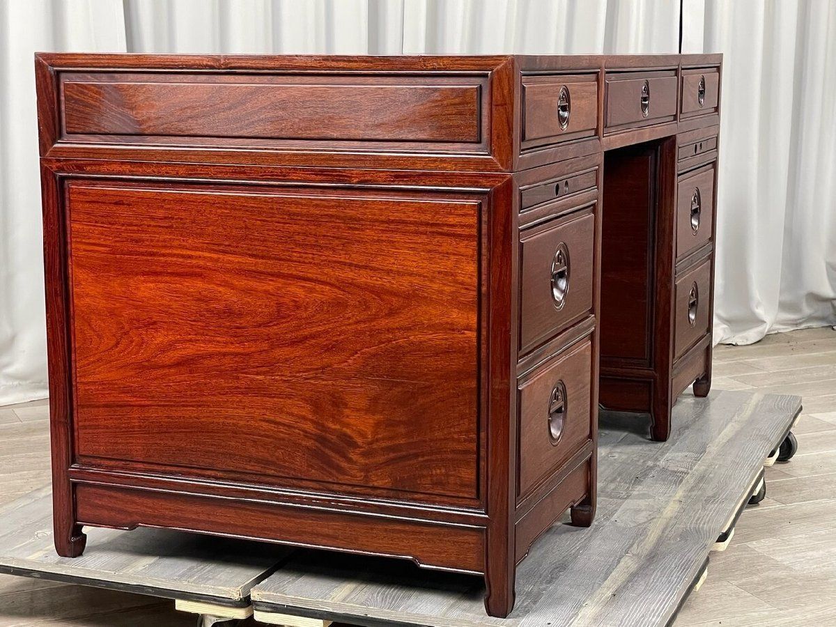 GS40 唐木家具 花梨材 両袖 机 彫刻 デスク 書斎 プレジデント 学習 分解 可 神奈川県秦野市 A5 MARWIL-DEMENAGEMENTS_CH