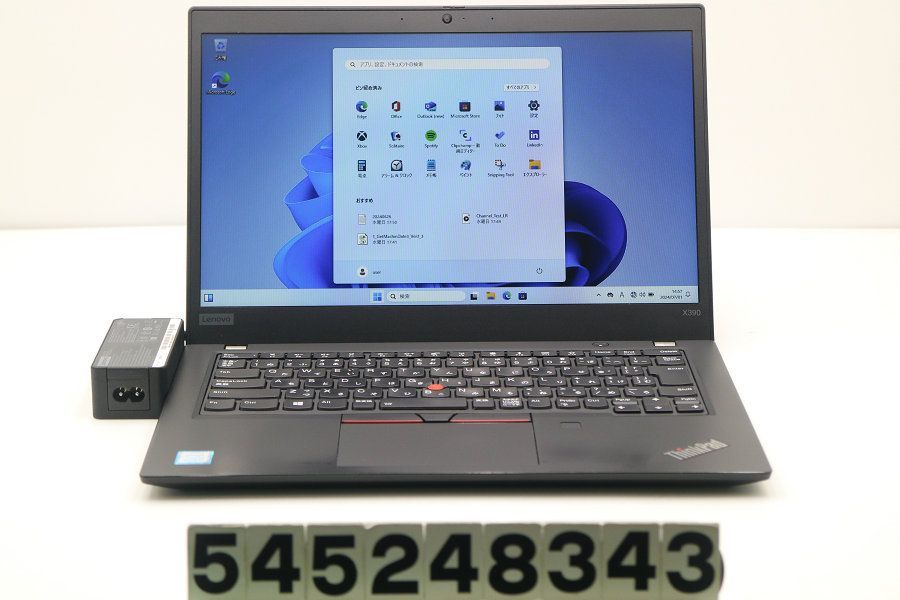 Lenovo ThinkPad X390 Core i7 8565U 1.8GHz/8GB/256GB(SSD)/13.3W/FWXGA(1366x768)/Win11 【545248343】
