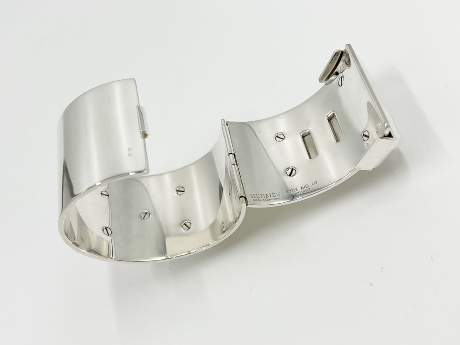 HERMÈS エルメス　コリエドシアン・カフ　バングル　スタッズ付きバングル HERMES エルメス バングル ブレス コリエドシアン スタッズ Ag925 SV