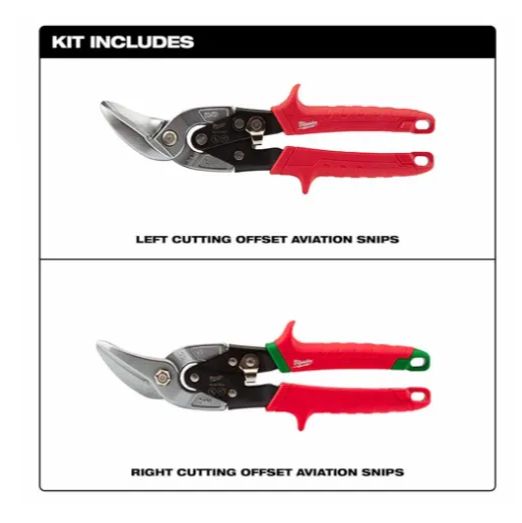 新入荷!! 日本未発売 Milwaukee ミルウォーキー 48-22-4523 2 PC オフセット航空用スニップセット