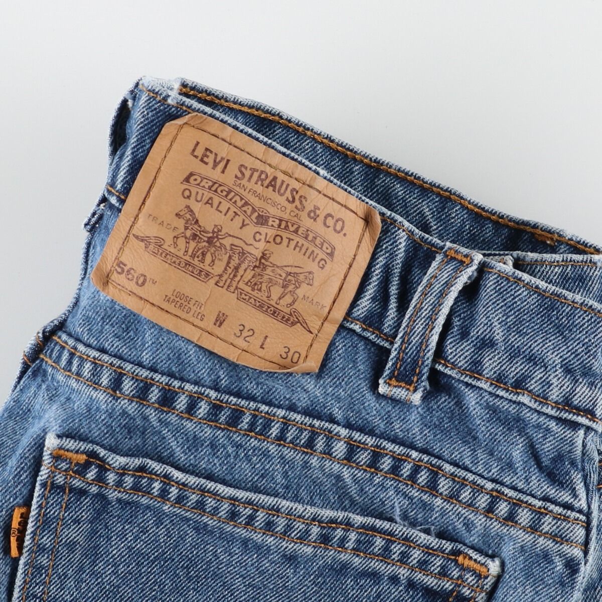 古着 90年代 リーバイス Levi's 560 LOOSE FIT TAPERED LEG オレンジタブ テーパードジーンズ デニムパンツ USA製  メンズw32/eaa364598