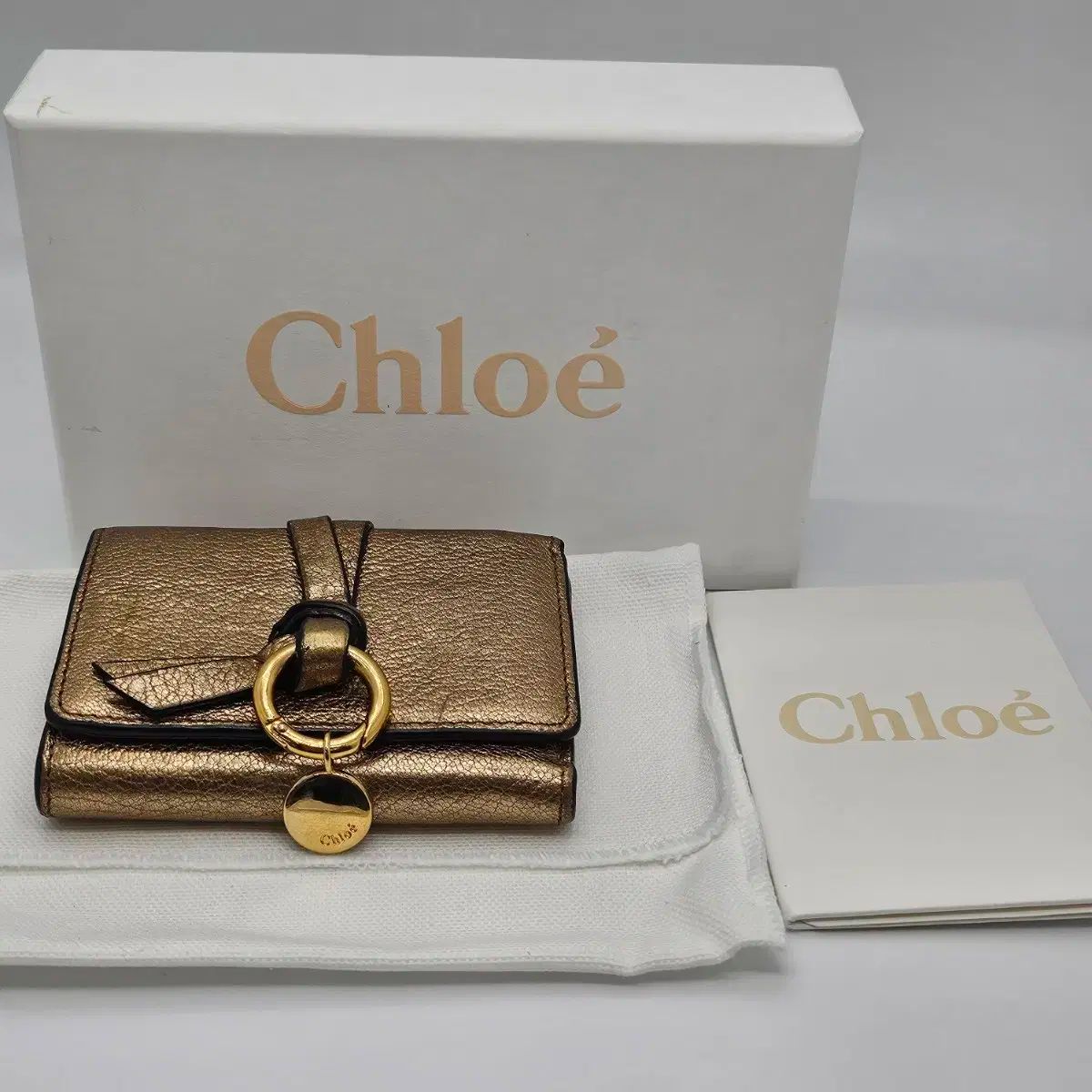 Chloe クロエ 二つ折り財布 ゴールド