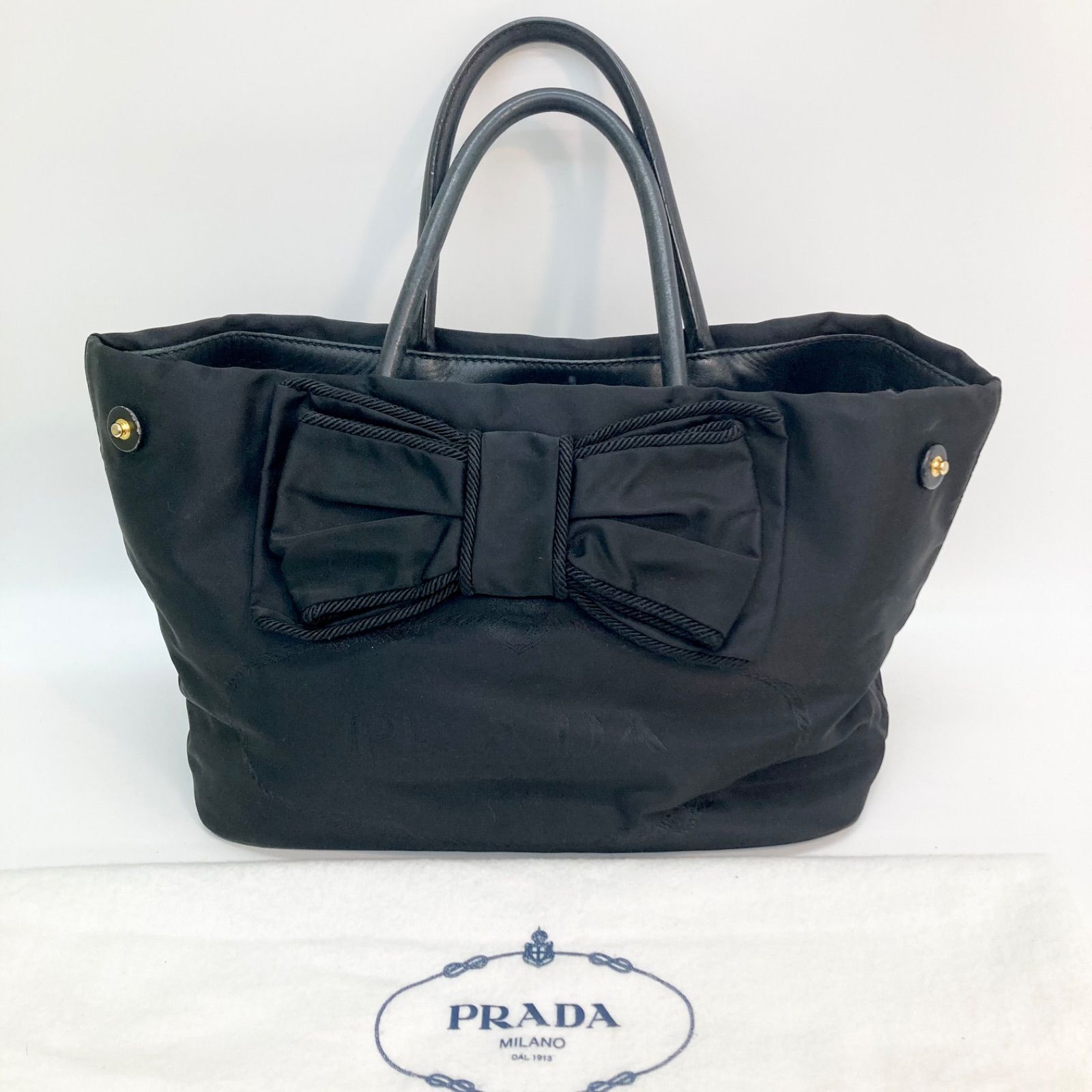 最高品質の m3017 PRADA ハンドバッグ ブラック ナイロン プラダ