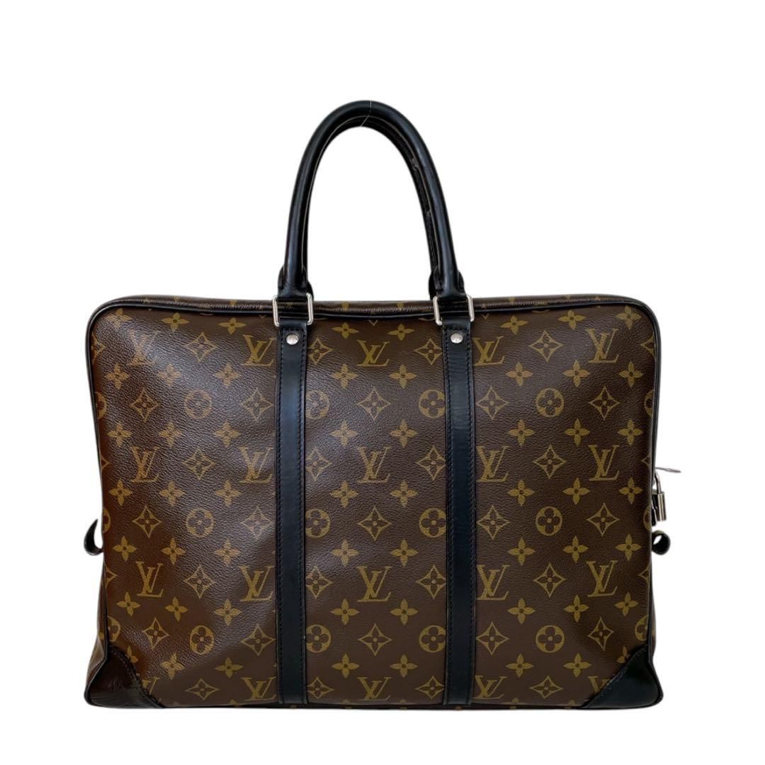 価格交渉 質問大 LOUIS VUITTON ルイヴィトン モノグラムマカサー ドキュマンヴォワヤージュ バッグ 2WAY メンズ ビジネス 通勤 出張 A4可 感 上質 レザー 人気モデル 4138