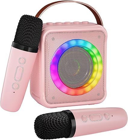 VOSOCO カラオケセット ワイヤレスマイク2本 スピーカーセット 家庭用