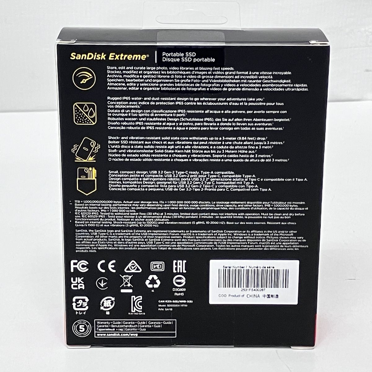 SanDisk SDSSDE61-8T00-G25 Extreme Portable SSD PC Z10454592