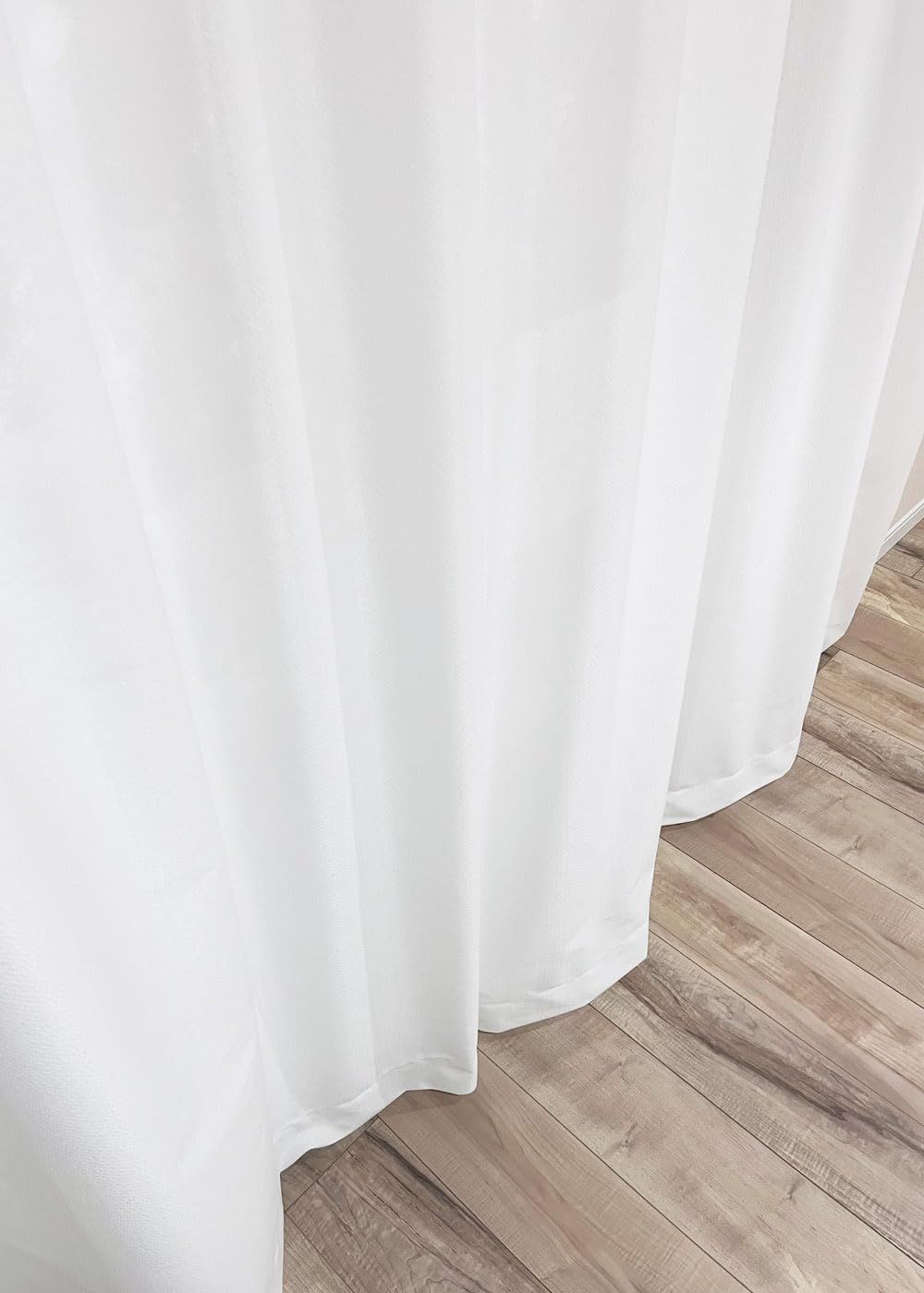 抗菌防臭加工ミラーレースカーテン 帝人フロンティア㈱特殊機能糸エコリエ 無地調 カエイレース Kaei-lace 幅130cm×丈228cm ホワイト 2枚組