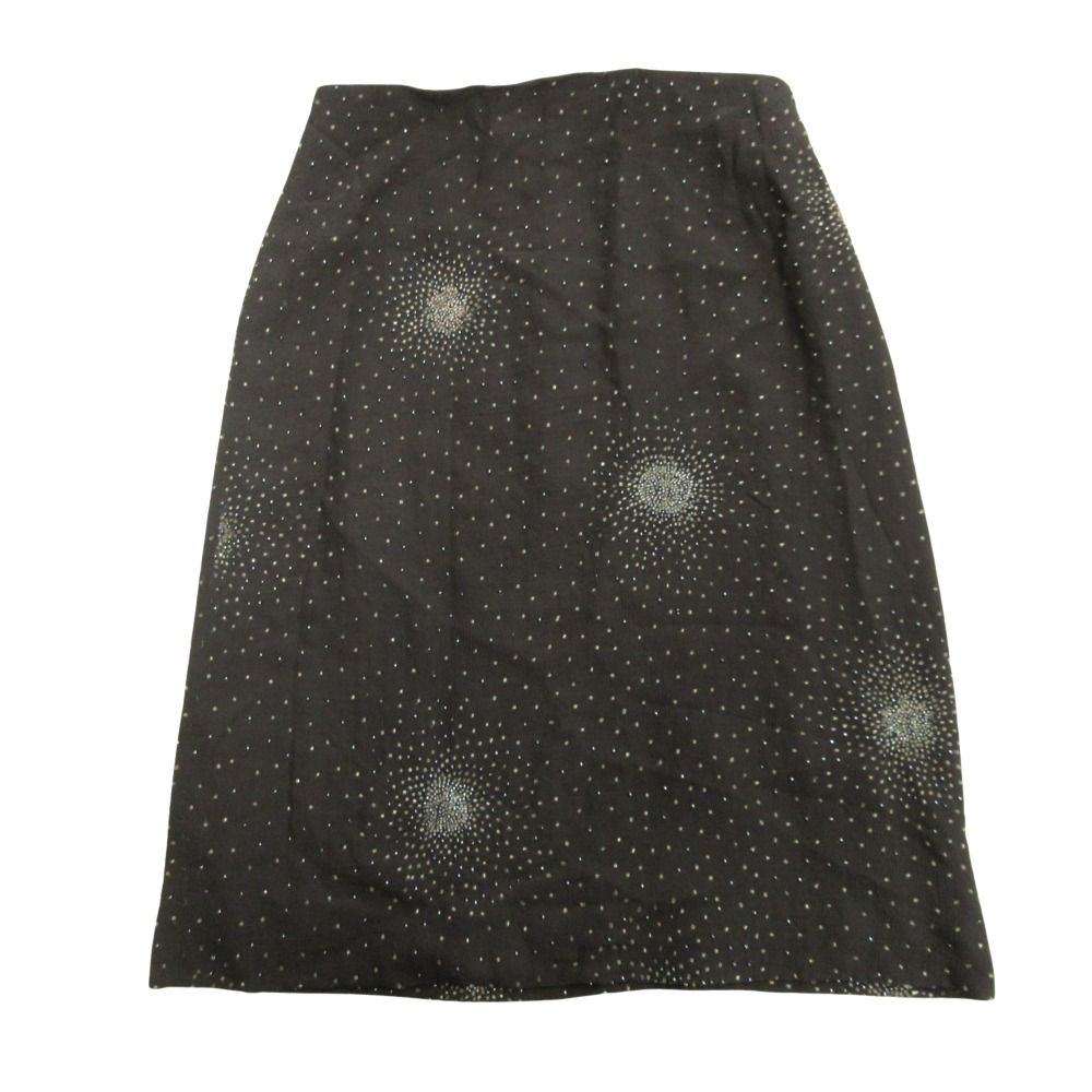 GIVENCHY ジバンシィ ビーズ シルク スカート ロング フレア