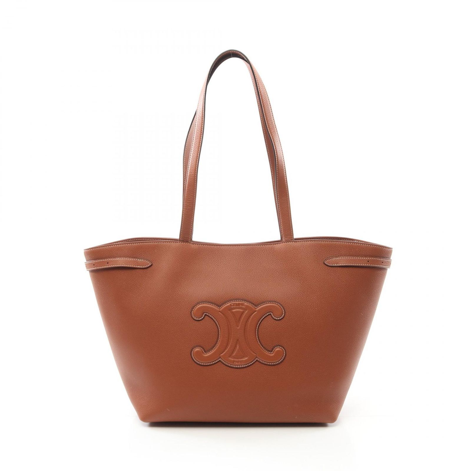 セリーヌ CELINE トートバッグ ミディアム カバ アナイス キュイル トリオンフ 116853ENY04LU タン レザー トートバッグ レディース