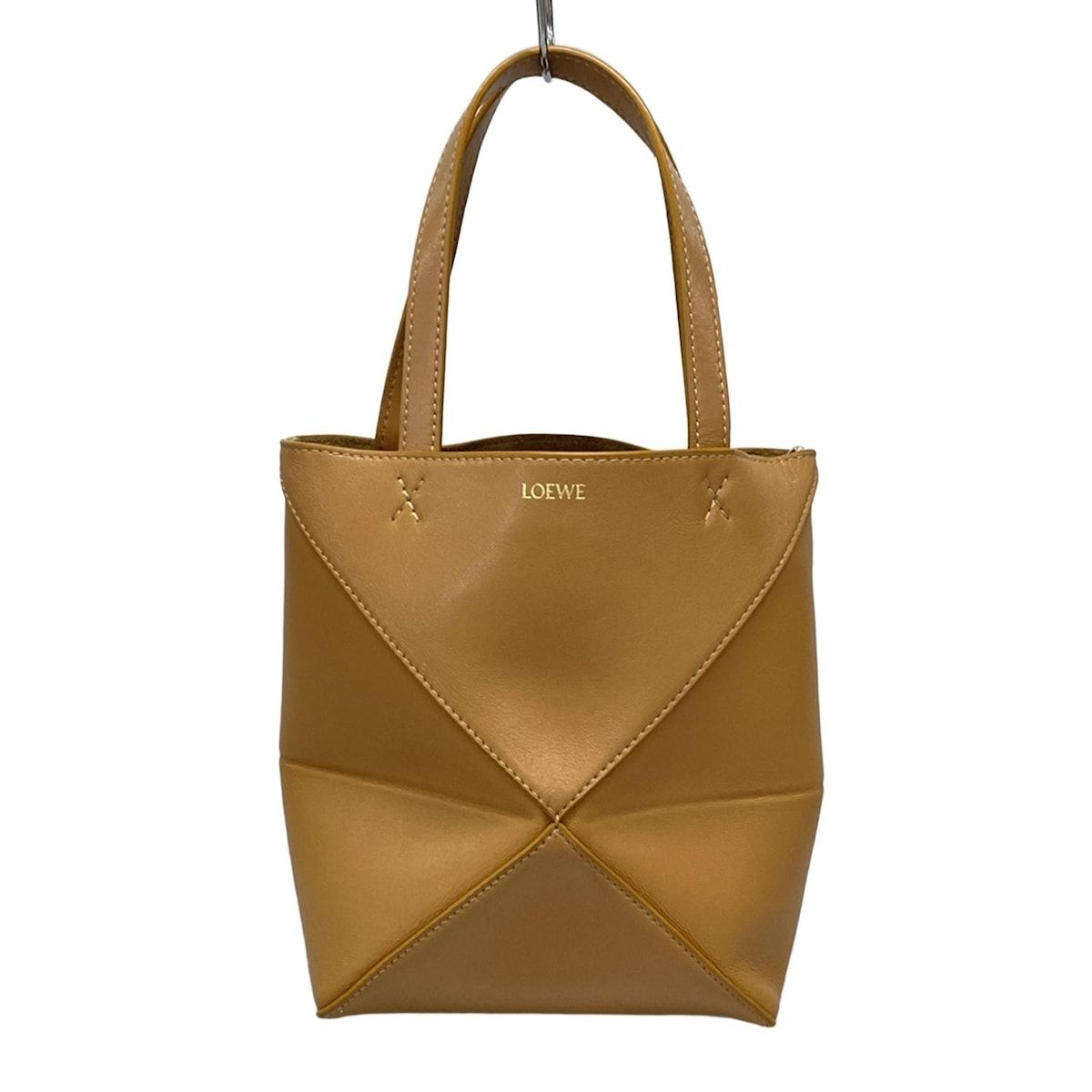 LOEWE ロエベ トートバッグ パズルフォルド トート ミニ A657V25X01 ウォームデザート ライトブラウン 折りたたみ