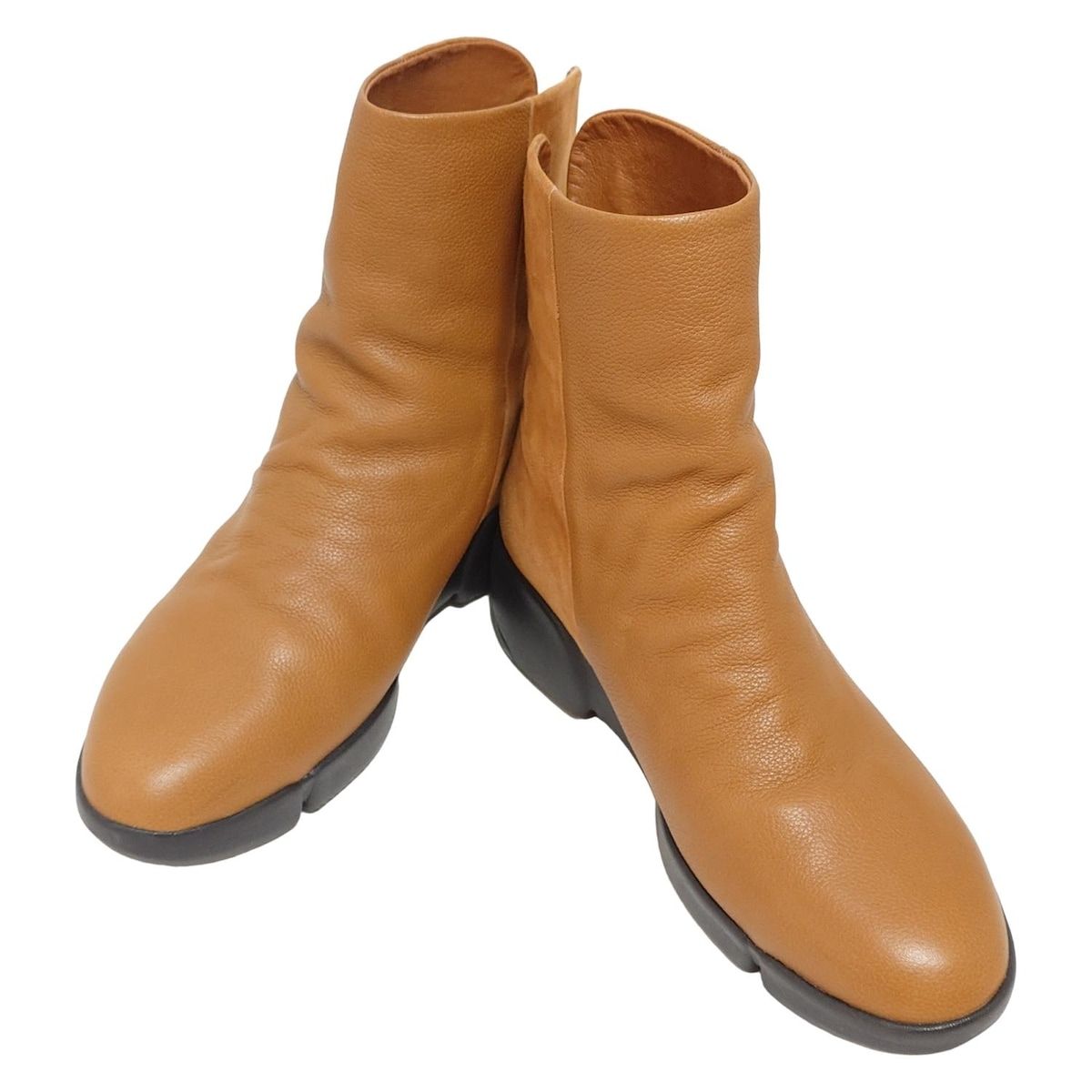 fitfit フィットフィット ショートブーツ 24.5 レディース - ブラウン レザー