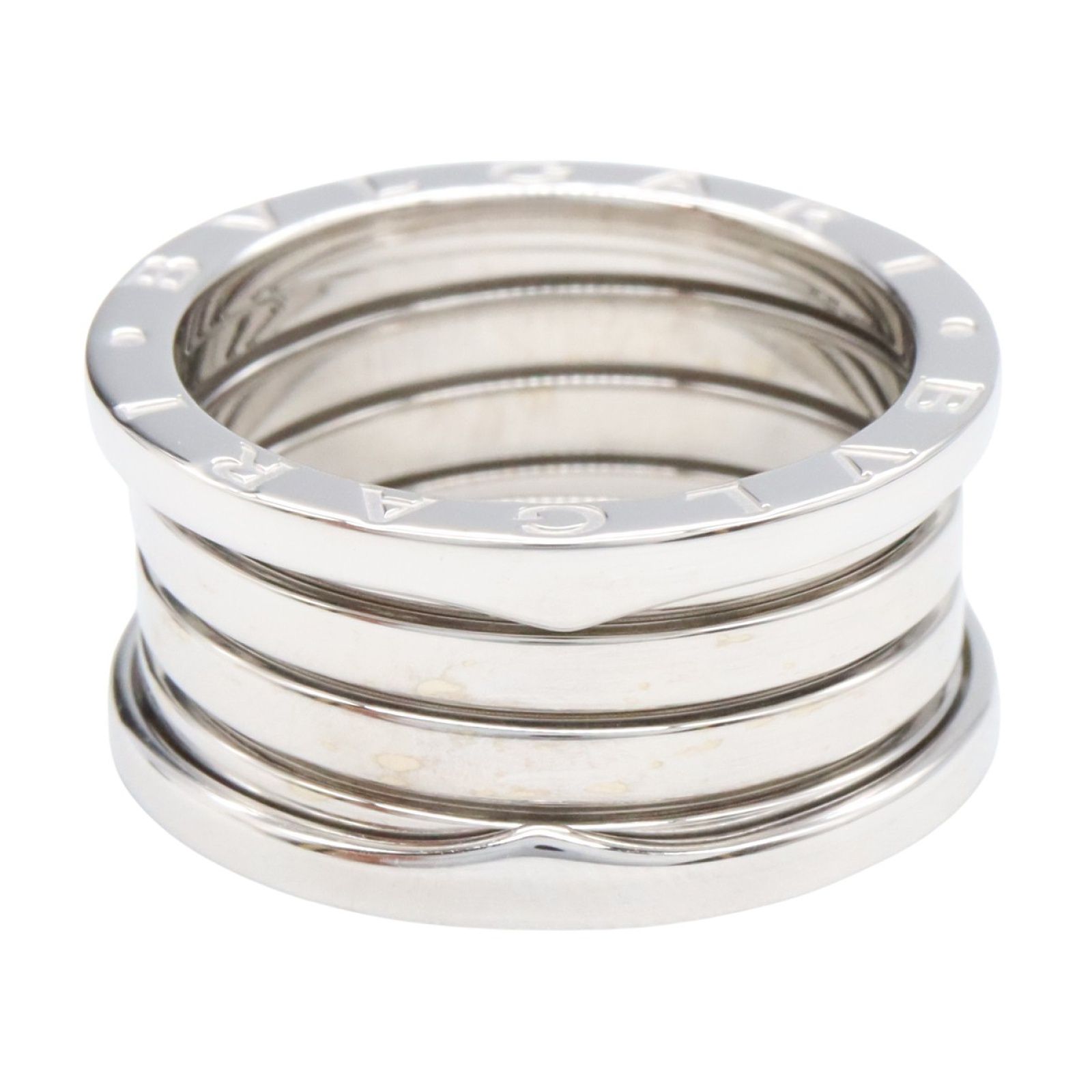 ブルガリ BVLGARI リング 指輪 B-zero1 ビーゼロワン リング 4バンド K18WG ホワイトゴールド B-zero1 リング 4バンド ユニセックス Used A
