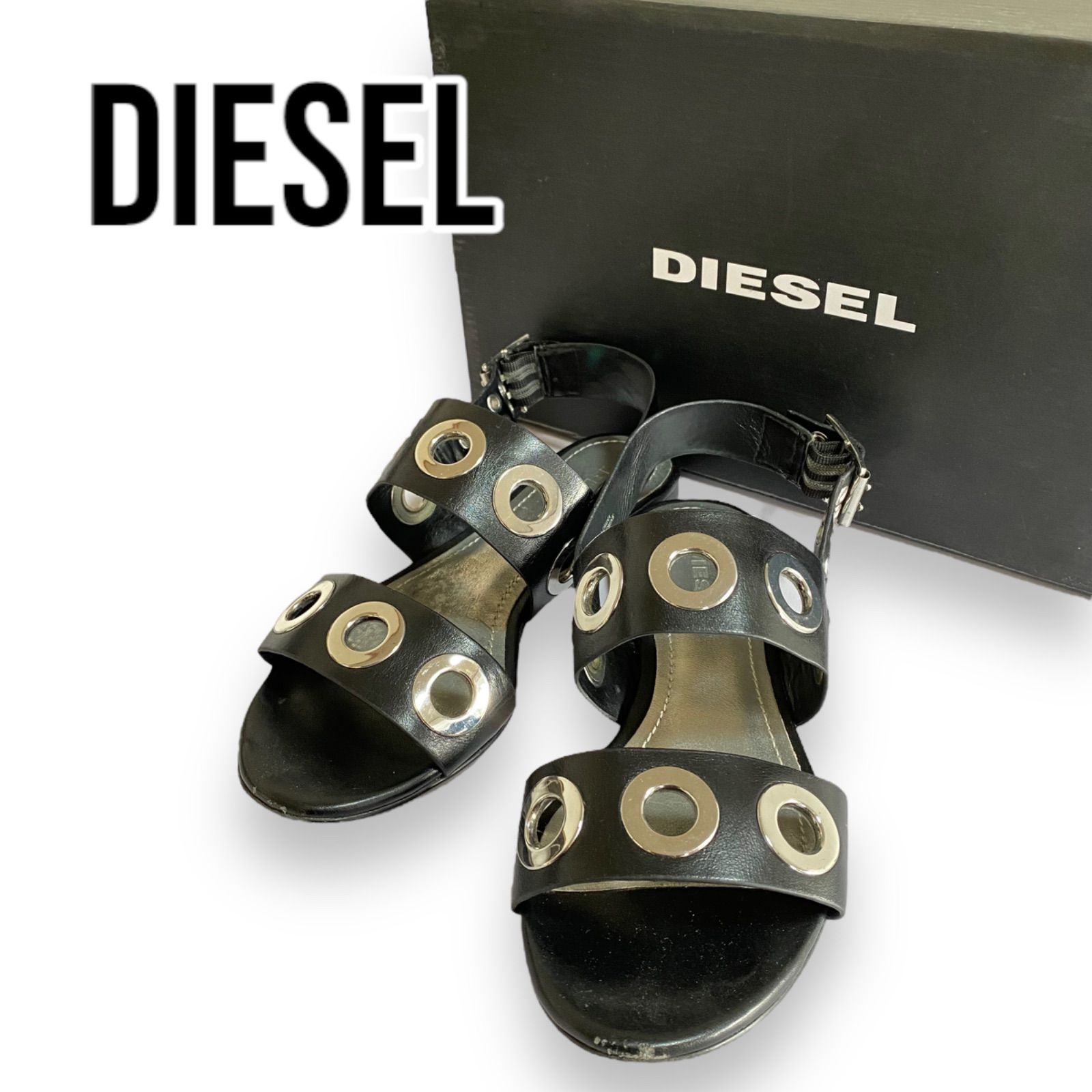 DIESEL ディーゼル パンチング 穴あき フラットサンダル ローヒール